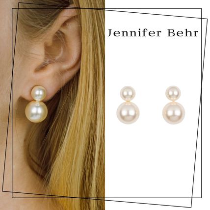 Jennifer Behr ピアス スタッド ゴールド クリスタル パール Jubilee Drop Earrings -- Pearl – Jennifer Behr LLC
