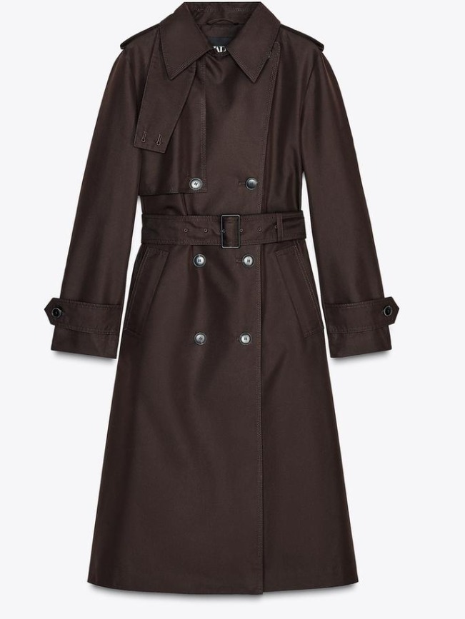 スペイン発送 ZARA トレンチ撥水 ZW コレクション エレガント！ スペイン発送 ZARA トレンチ撥水 ZW コレクション エレガント