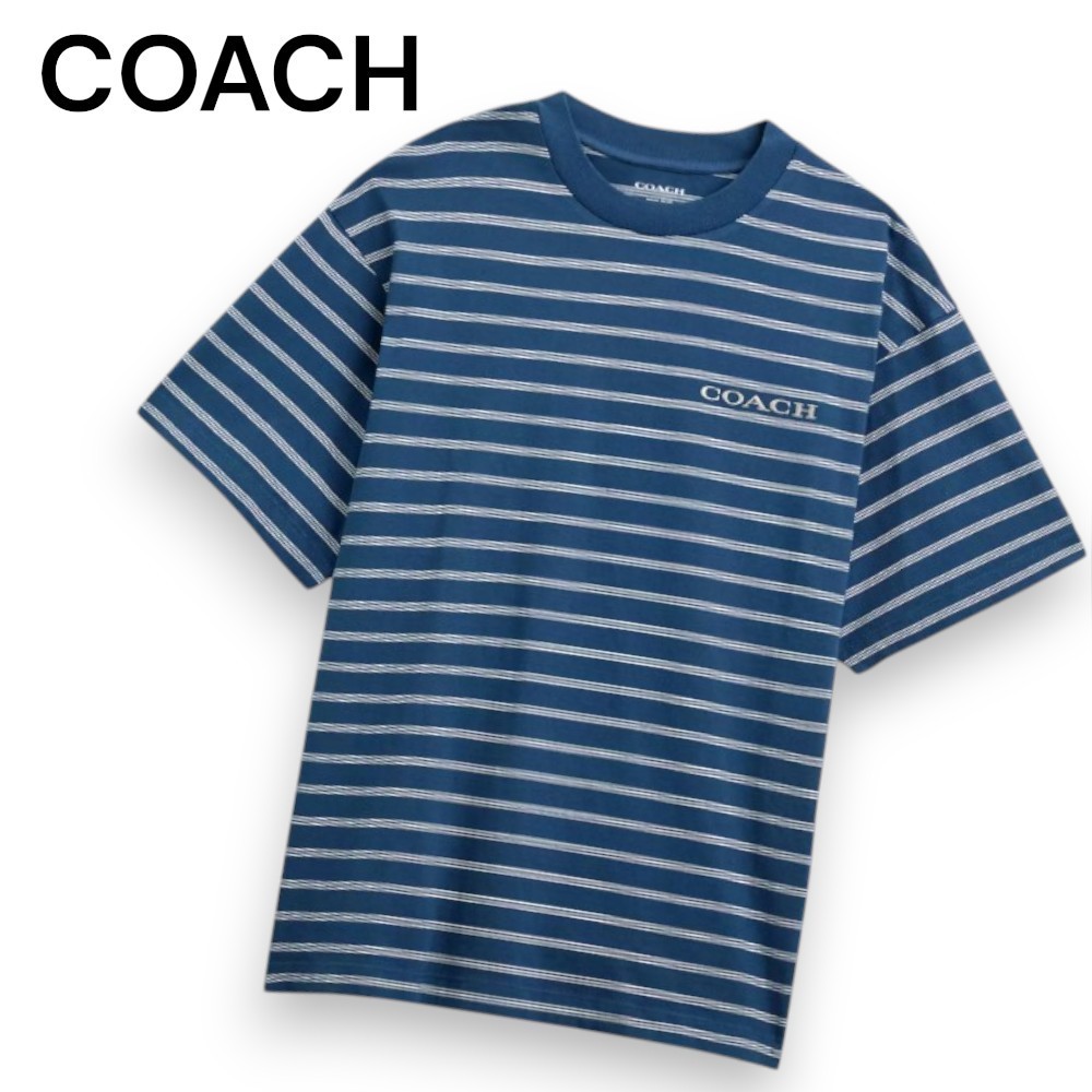 爽やか【Coach】オーガニックコットン ストライプTシャツ