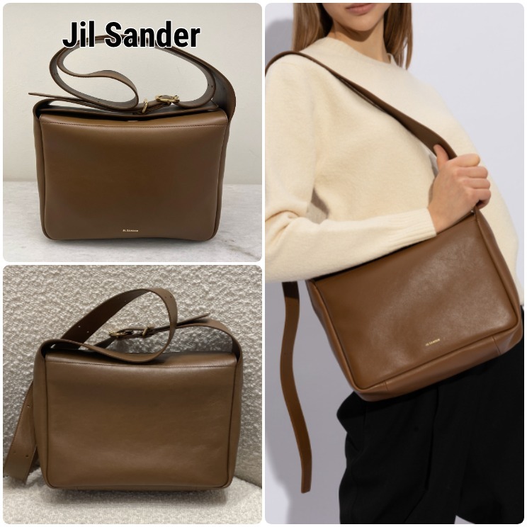 【Jil Sander】ベルトショルダーストラップ スクエアバッグ