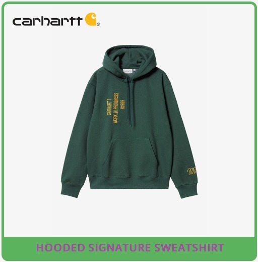 【Carhartt】 HOODED SIGNATURE SWEATSHIRT