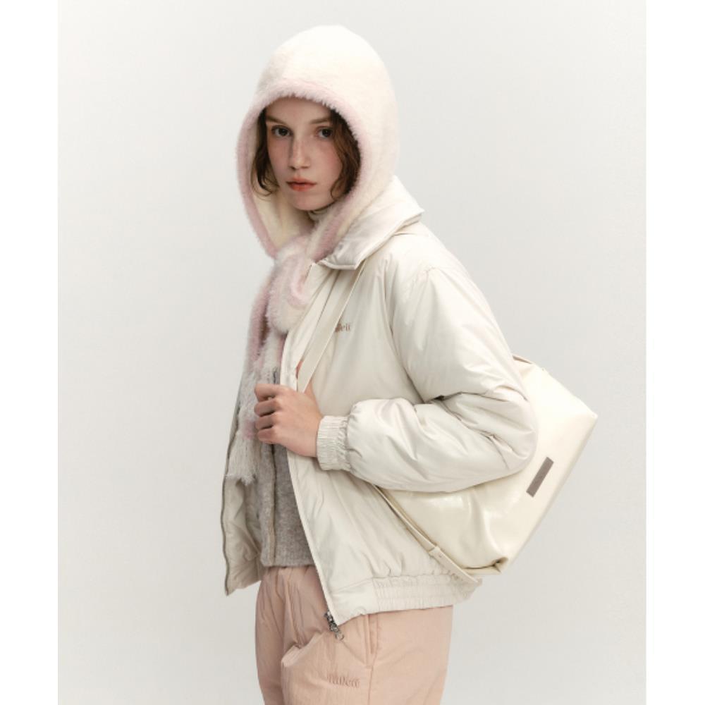 ●Fallett● Two-Way Vegan Leather Hobo Bag Ivory FA2403BG13I