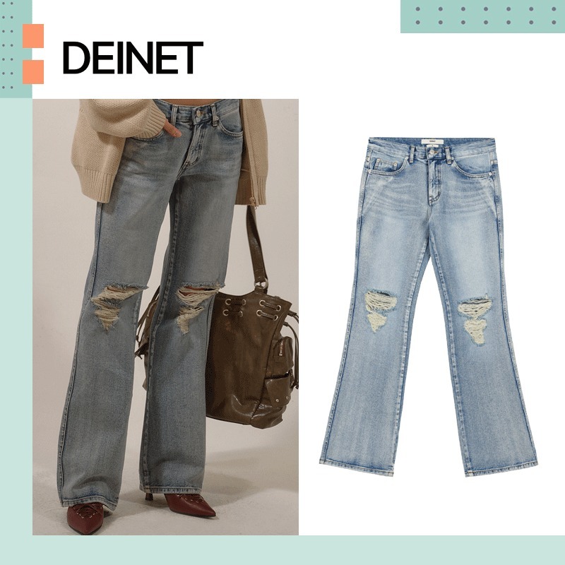 DEINET ♥ RIPPED DAMAGE BOOTS CUT DENIM /追跡付