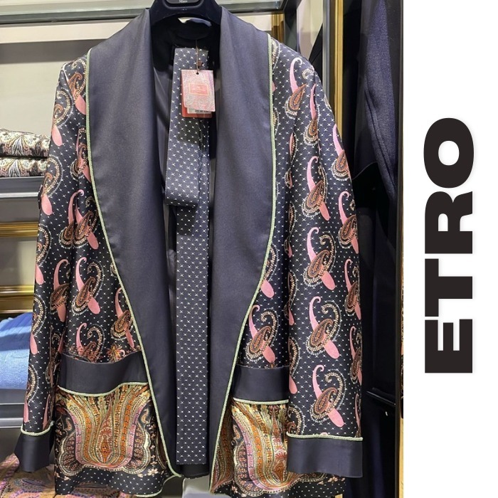 シルク使用！新品★ETRO■フロントフラップジャケット ガウン