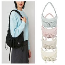 COVERNAT Cloverheart Shirring Medium Nylon Hobo Bag 5JH471