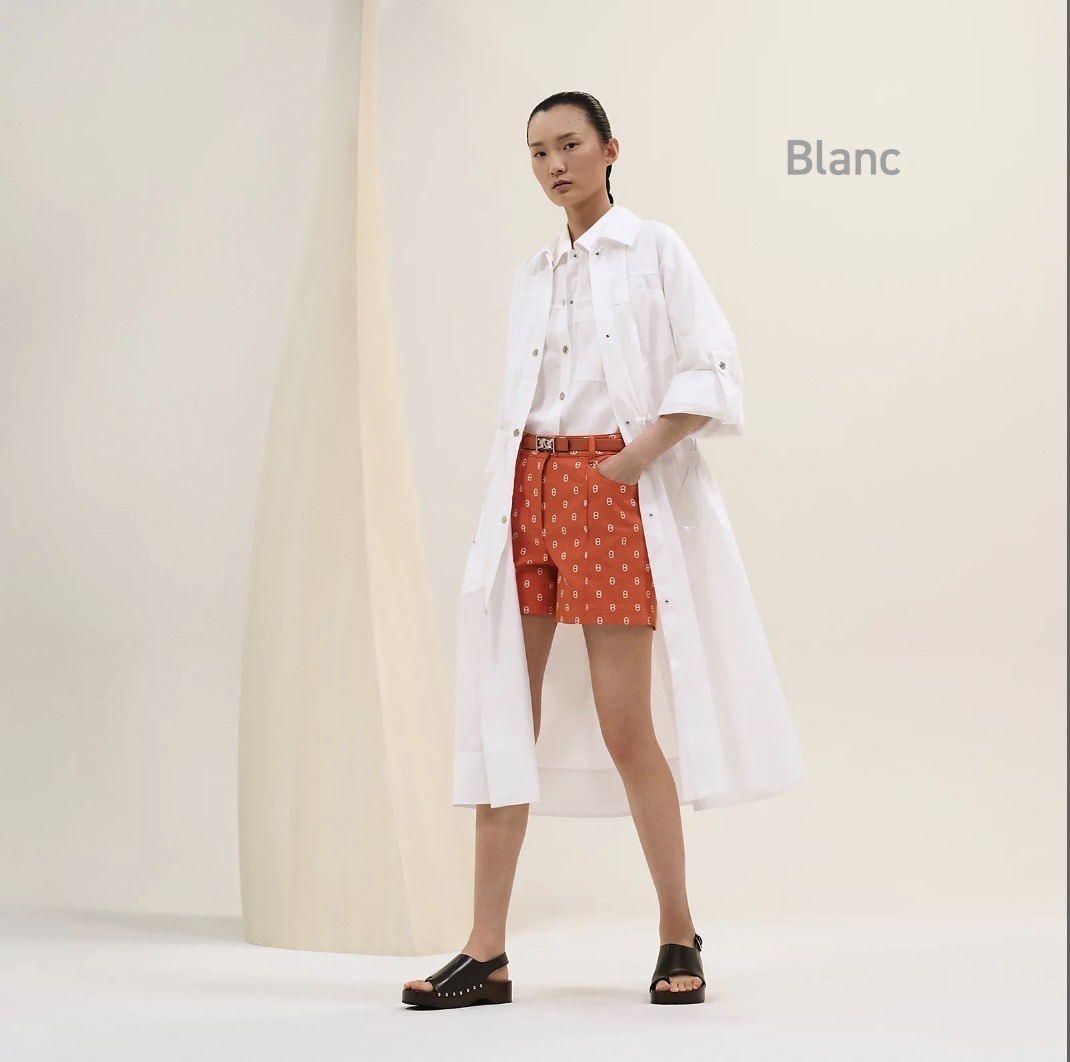 スタイリッシュ♪【 HERMES 】シャツドレス ワンピース (HERMES