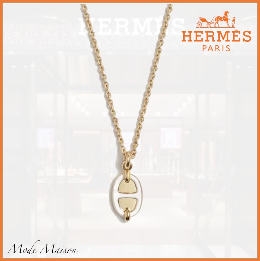 【上品♪】Hermes ネックレス ミニマイヨン PM《Creme》