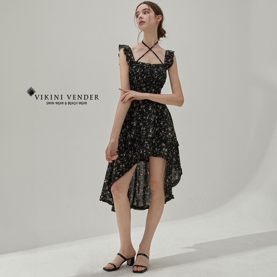 【Vikini Vender】ラプレンストラップヘムラインワンピース