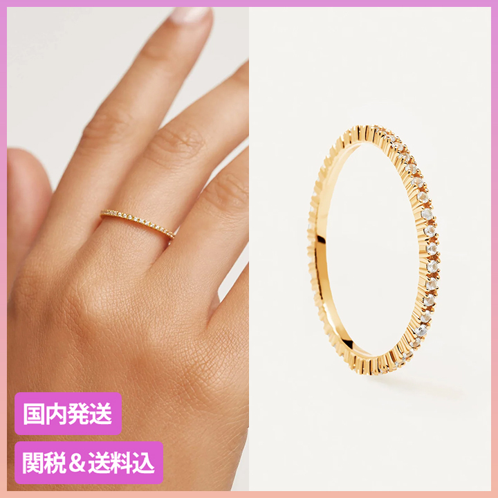 PDPAOLA ピーディーパオラ ホワイト エッセンシャル リング
