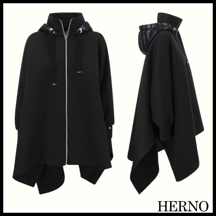 関税送料込◆HERNO ヘルノ◆ドローストリング フード付き