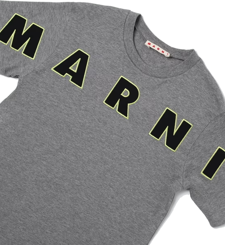 大人もOK MARNI マルニ 刺繍ロゴ コットン シャツ 関税送料込 大人もOK☆MARINI ロゴ刺繍Tシャツ【関税込】