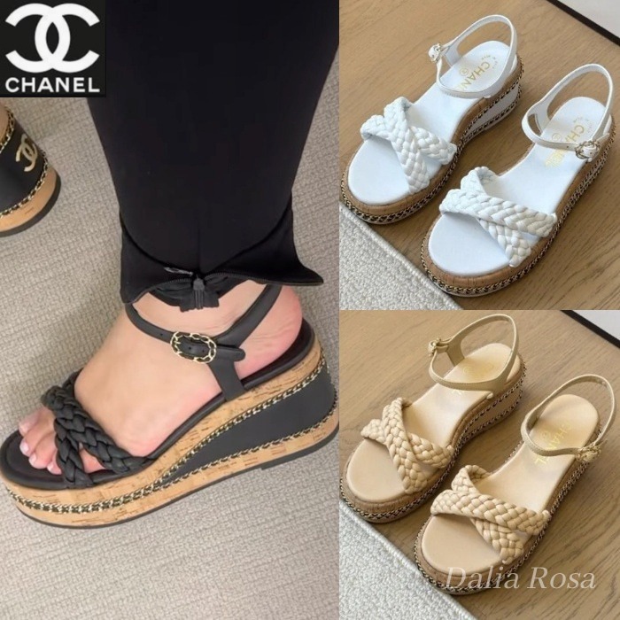 お洒落チェーン♡人気のウェッジソール【CHANEL】サンダル
