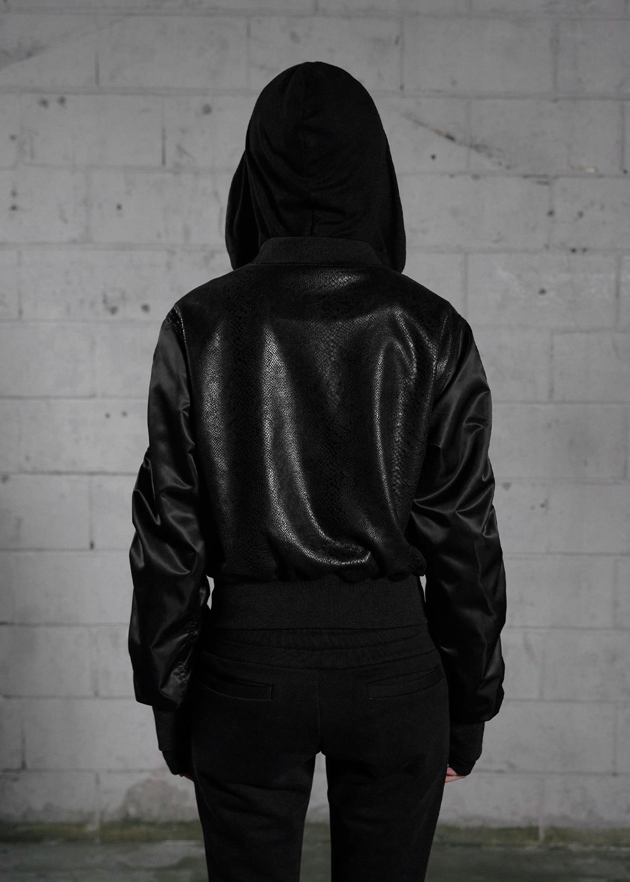 【BOHEMSEO】\"25SS\" PYTHON SHIRRING MA-1 [正規品]