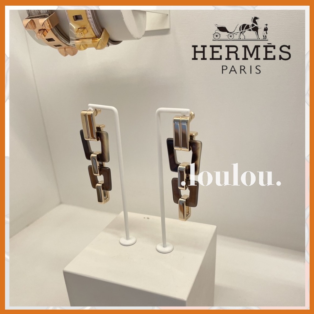【大人お洒落な耳元に♪】HERMES ピアス エキュイエール