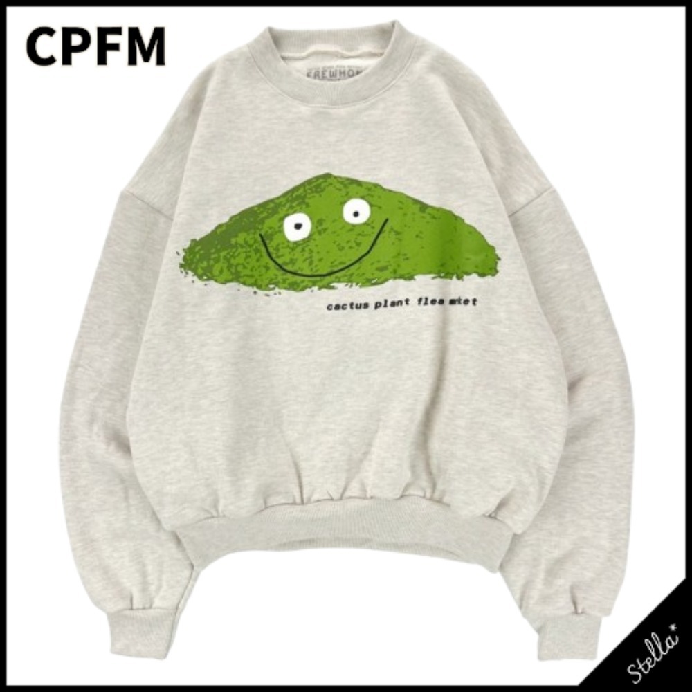 国内発送■CPFM■×EREWHON MATCHA BOXY CREWNECK OATMEAL