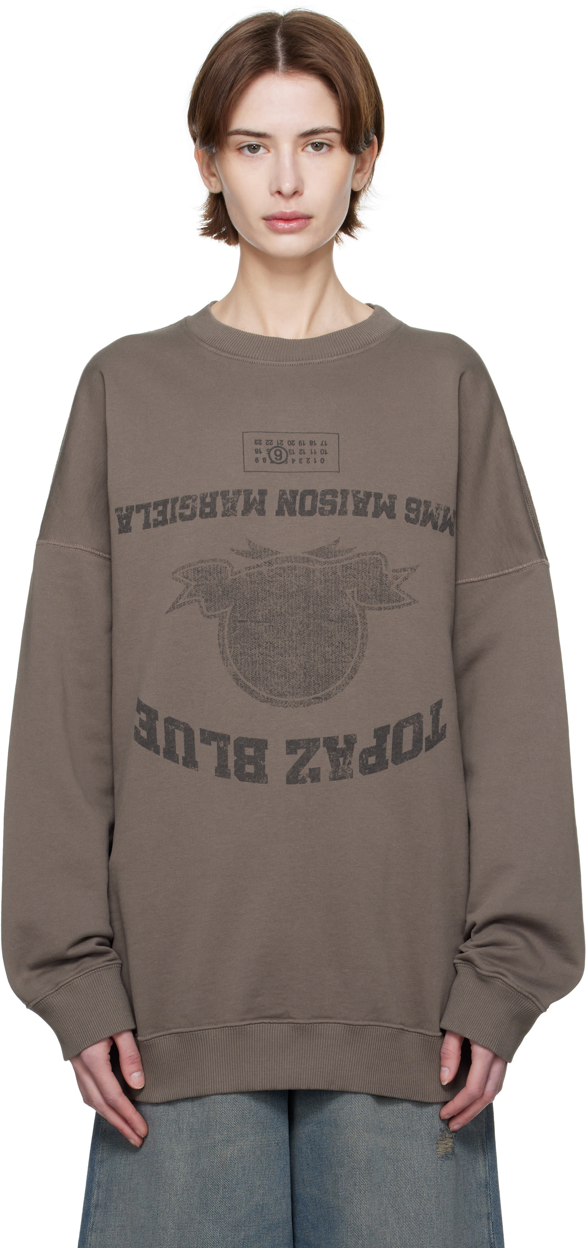 ◇MM6 Maison Margiela◇ プリント スウェットシャツ