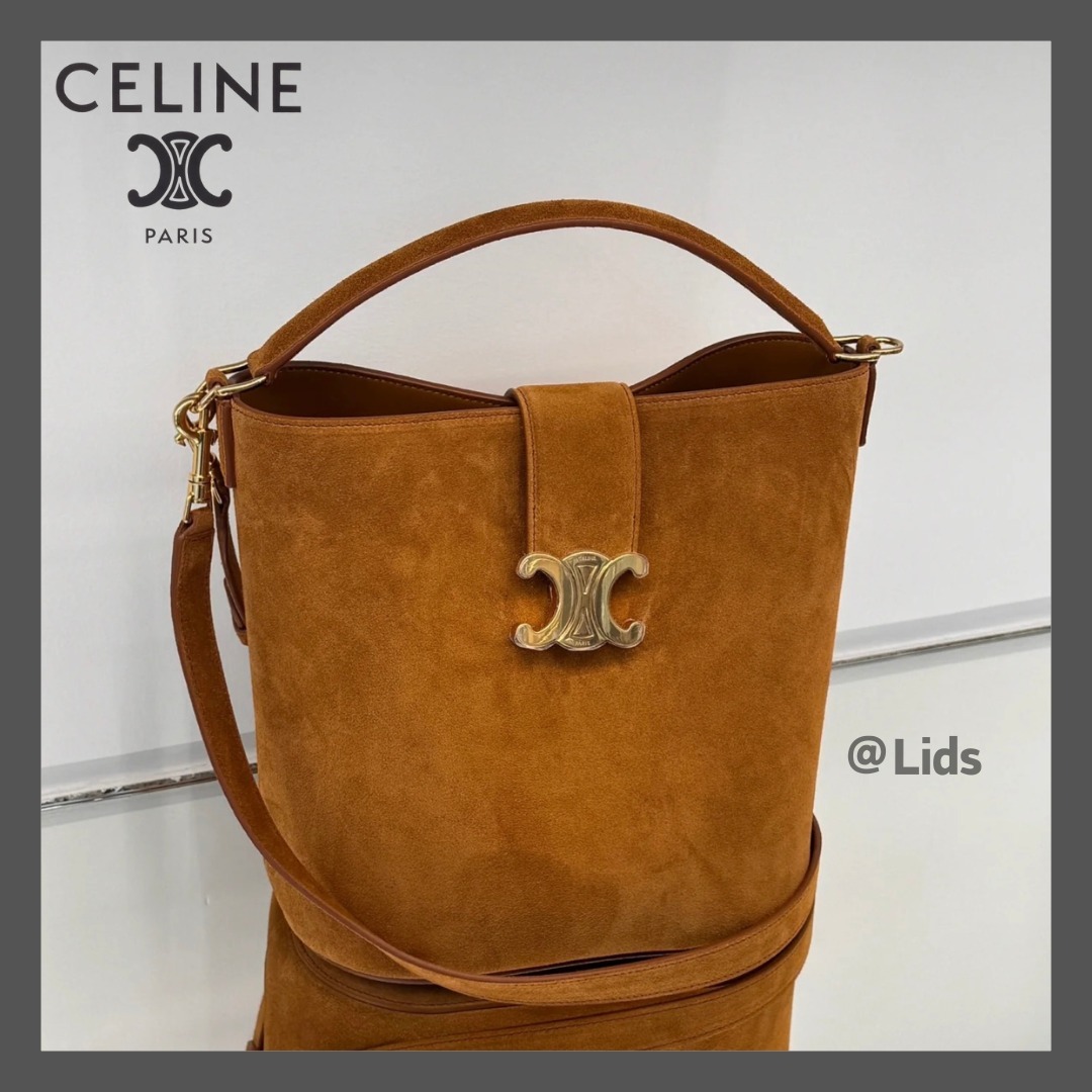 【年中大活躍♪】CELINE ルイーズ ミディアム スエード バッグ