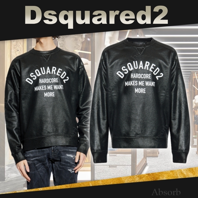 【25SS NEW】D SQUARED2_men / ロゴ入りスウェットシャツ /Black
