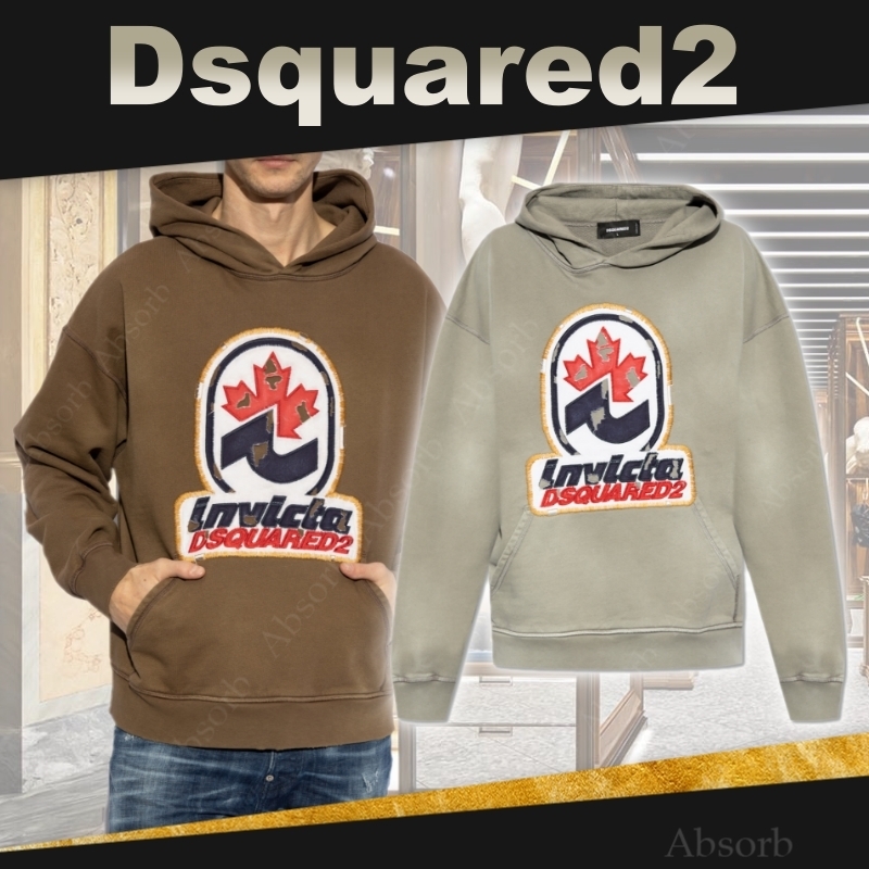 【25SS NEW】D SQUARED2_men / INVICTA パッチ付きパーカー /2色