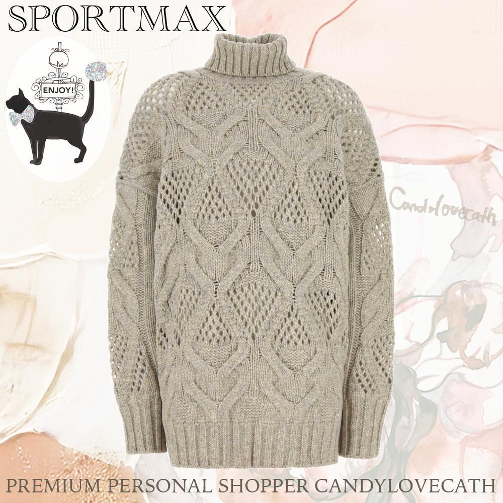 Tシャツ・カットソー SPORTMAX Grey Wool Blend Edicola Oversize Sweater