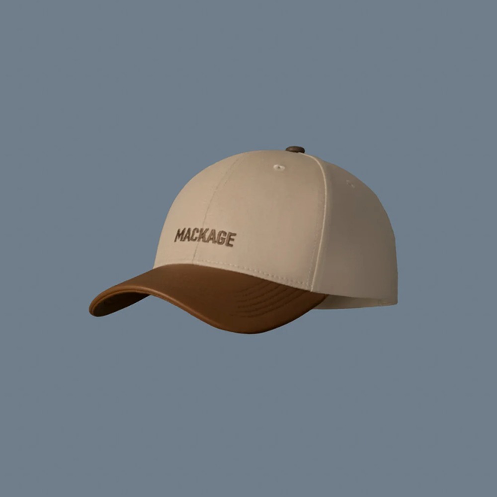 ○MACKAGE マッカージュ○ ANDERSON-NV レザーつば ロゴキャップ