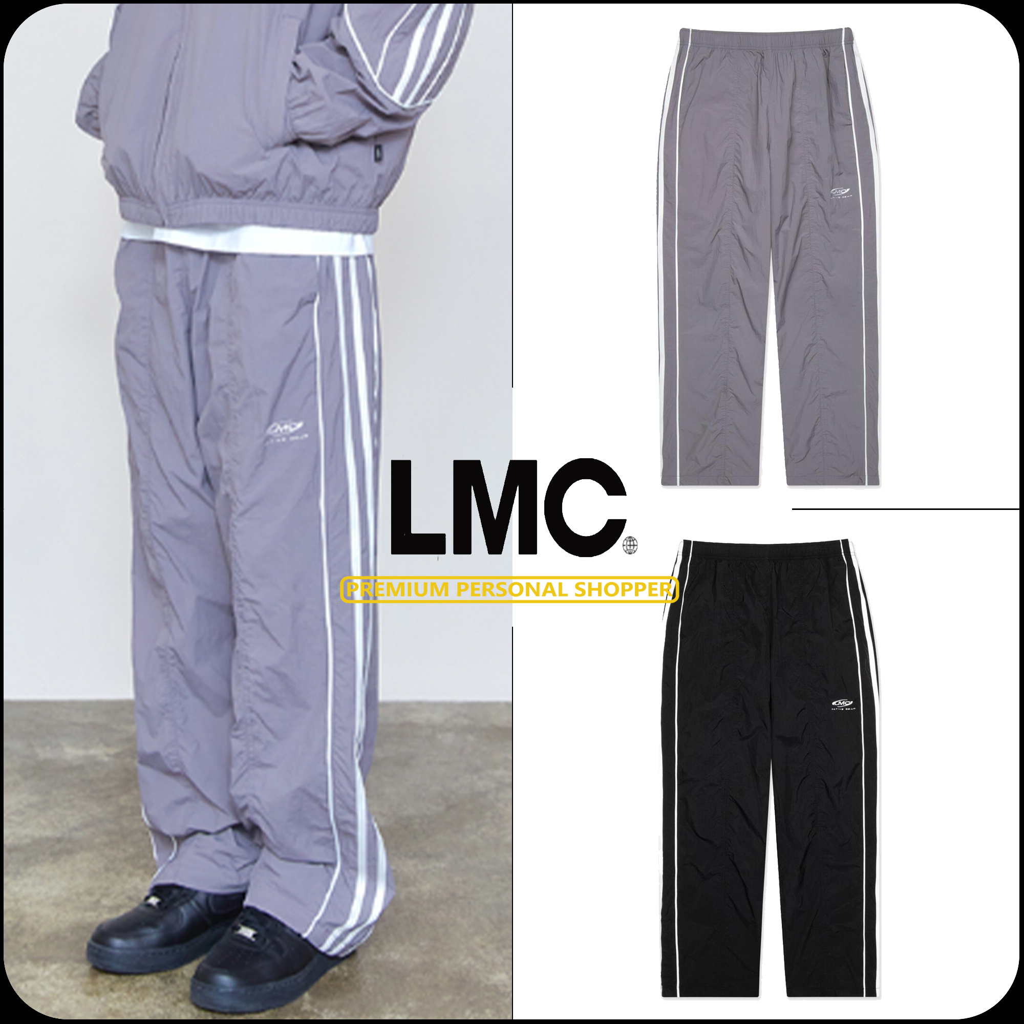 [ LMC ]★25SS★韓国人気★PIPING LINE TRACK PANTS