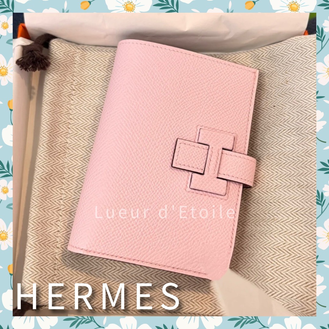 【上品可愛い】HERMESパッサンコンパクトウォレット rosedarling