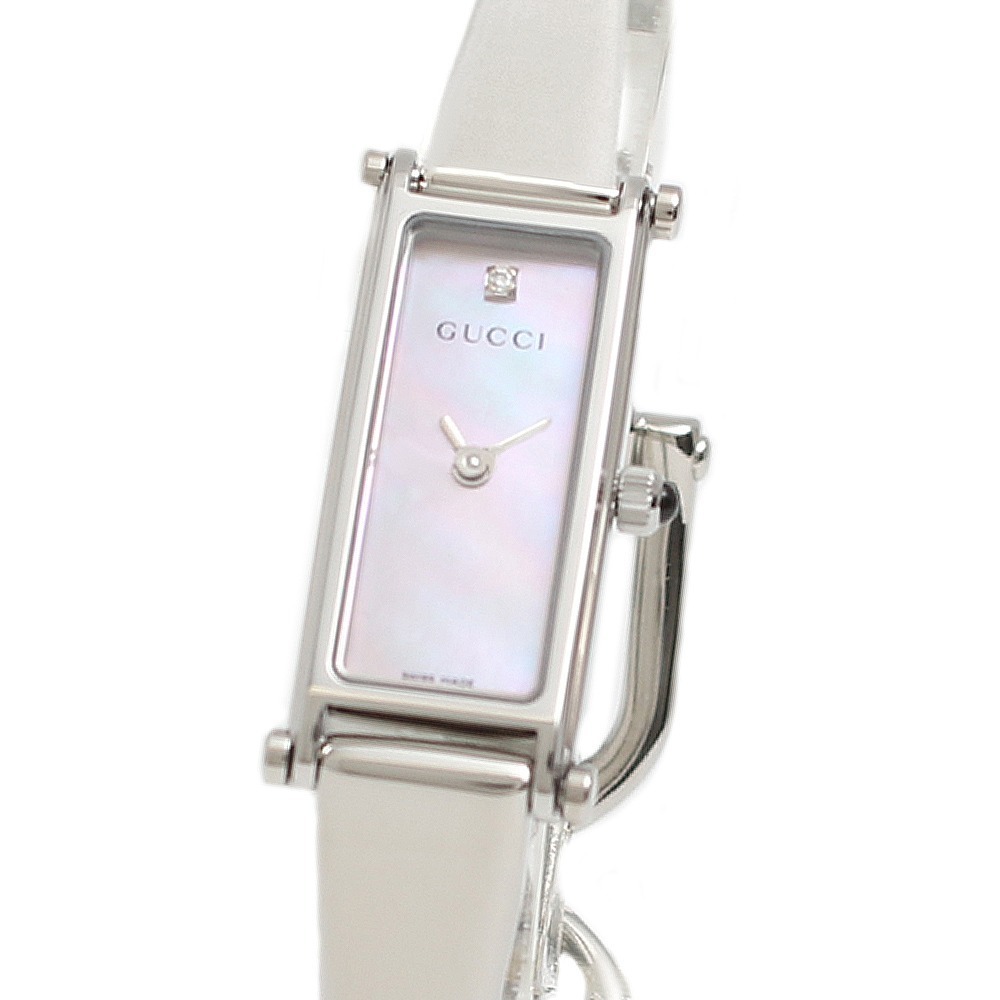 GUCCI 腕時計 レディース ピンクパール シルバー YA015554