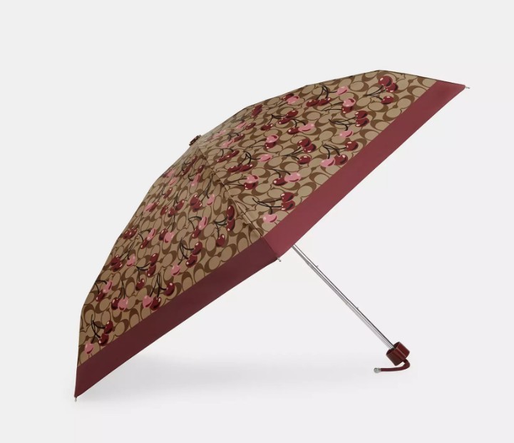 ショルダーバッグ・ポシェット COACH Uv Protection Mini Umbrella Cherry Print CZ929