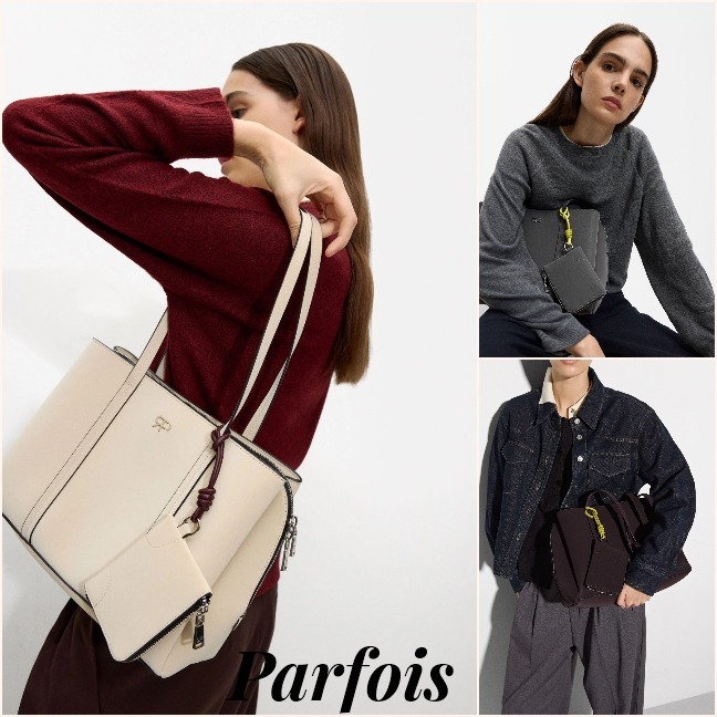 ポルトガルParfois★便利なポーチ付 大活躍のお洒落トート★3色