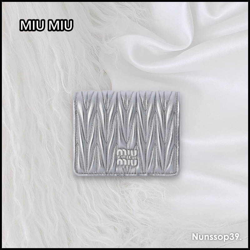 《MIU MIU》 ロゴ マテラセ ナパ コイン ウォレット