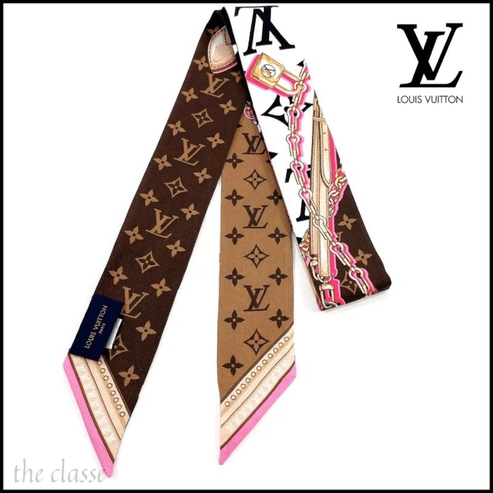 【高級感あふれるデザイン♪】LV スカーフ モノグラム シルク
