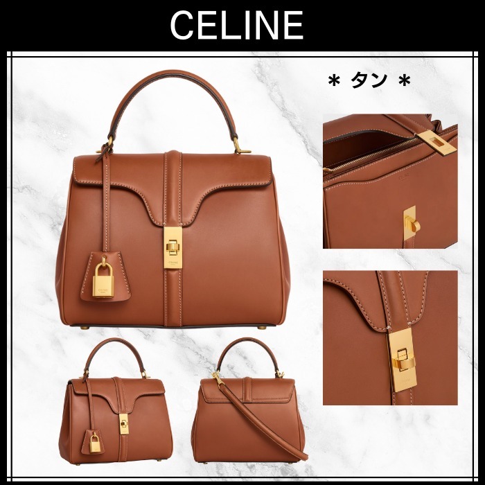 CELINE☆スモール 16（セーズ）ナチュラルカーフスキン / タン