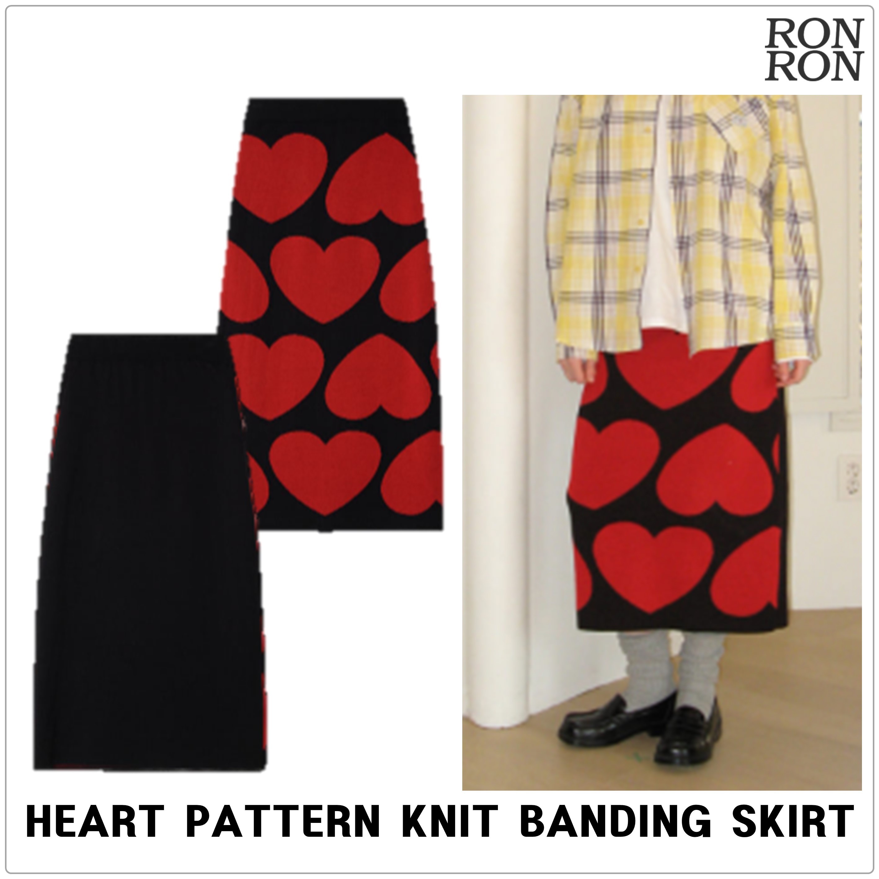 [RONRON] MULTI CANDY KNIT BANDING スカート★新作・25SS★