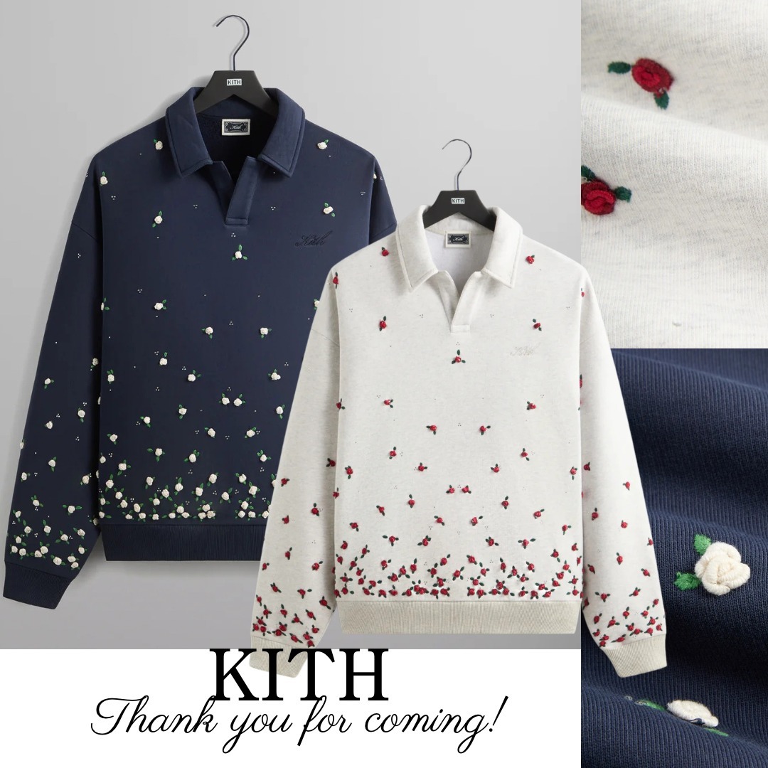 ■KITH■フローラル オンブレ ネルソン カラー プルオーバー