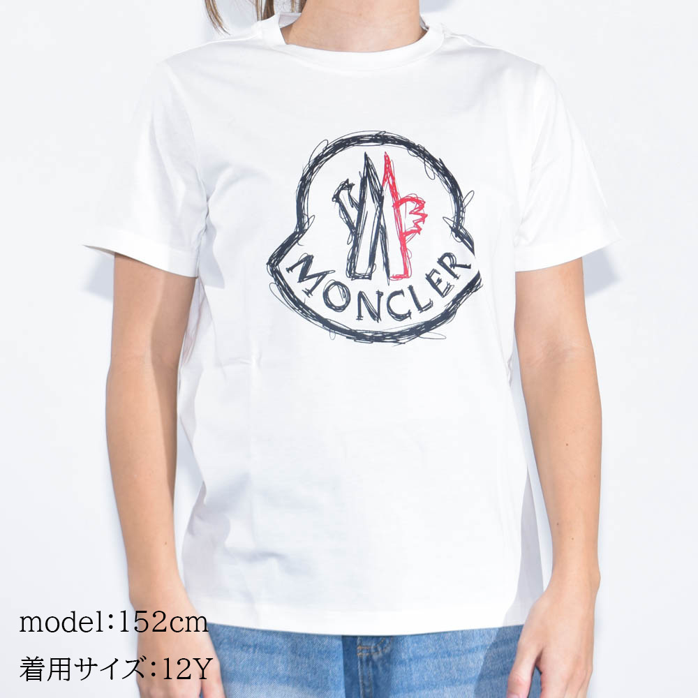 MONCLER KIDS Tシャツ K19548C0002589AFV モンクレール 国内発関税無】MONCLER キッズ きらきらロゴTシャツ (MONCLER