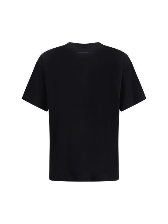 《MM6》 ロゴ ニュースペーパー プリント Tシャツ