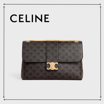 CELINE ヴィクトワール バッグ トリオンフ キャンバス ツートン 直営】CELINE ヴィクトワール トリオンフキャンバス ツートン