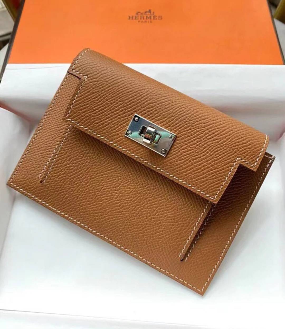 Gold × Silver金具】HERMES 財布 ケリーポケット コンパクト