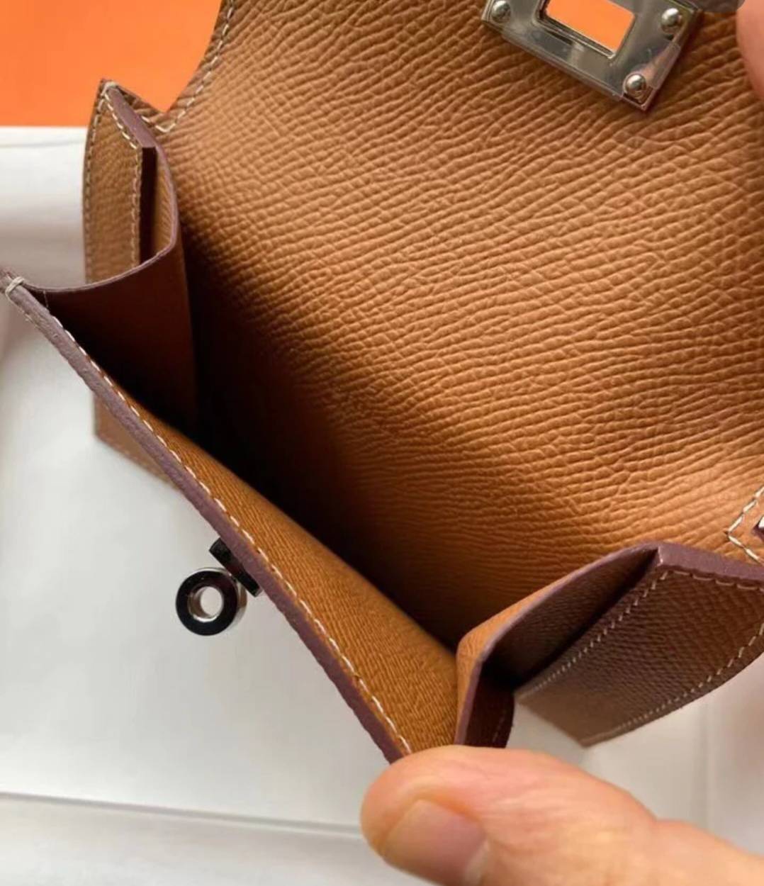 【Nata × Silver金具】HERMES 財布 ケリーポケット コンパクト Gold × Silver金具】HERMES 財布 ケリーポケット コンパクト