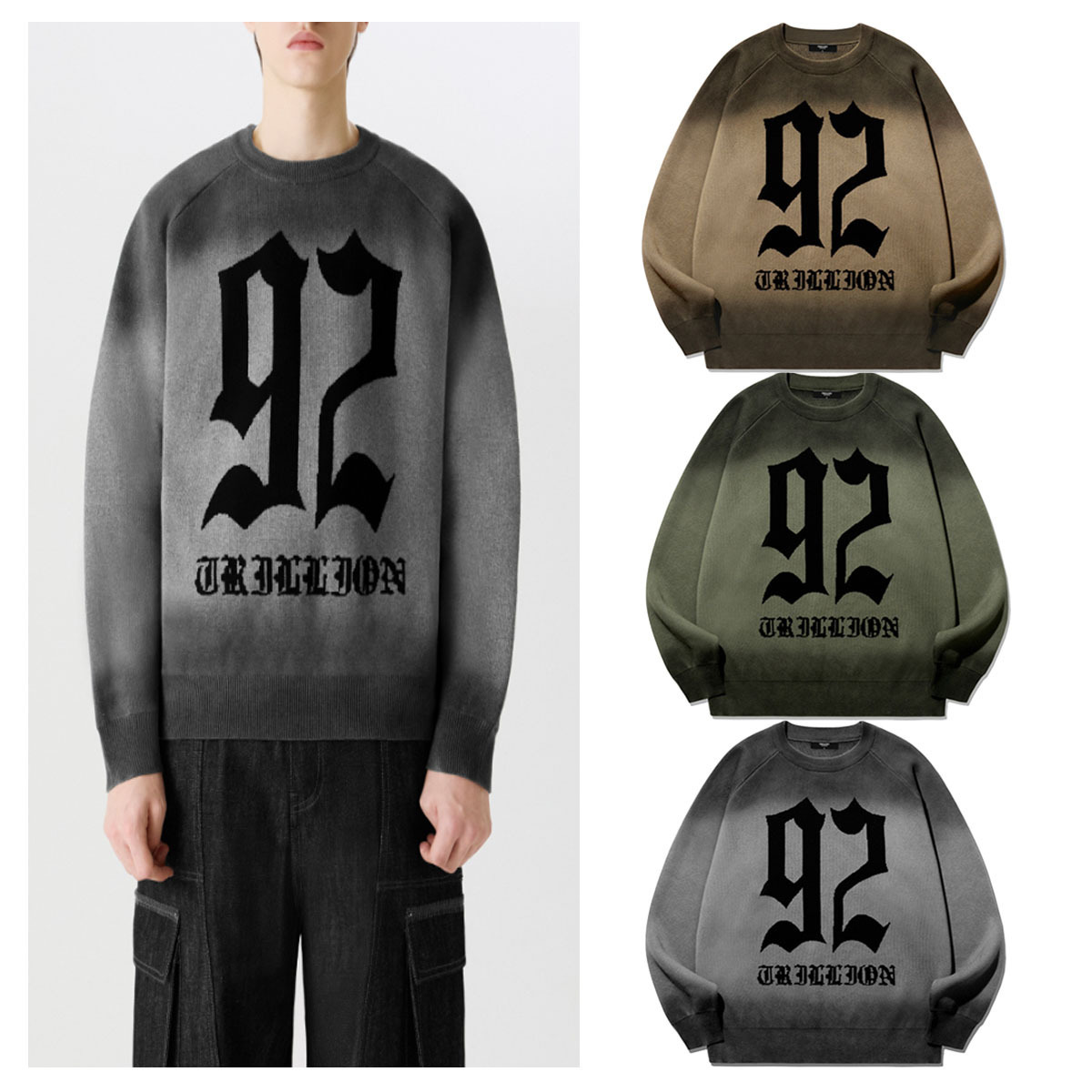 ニット・セーター TRILLION GOTHIC GRAPHIC WASHING JACQUARD KNIT 5JH483