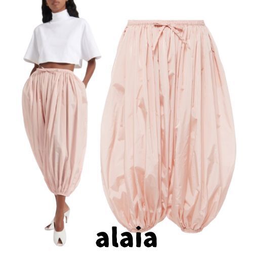 【ALAIA】ローライズワイドレッグパンツ