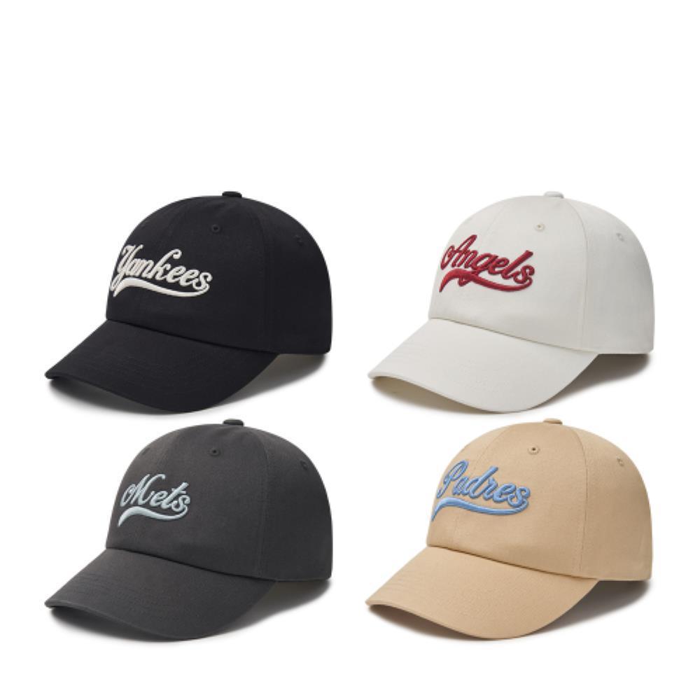 ◆MLB Korea◆ Cursive Lettering Unstructured Ball Cap 4 COLO