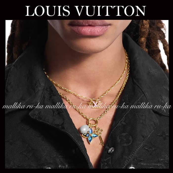 国内発☆【LOUIS VUITTON】ネックレス LVレイヤーカラー