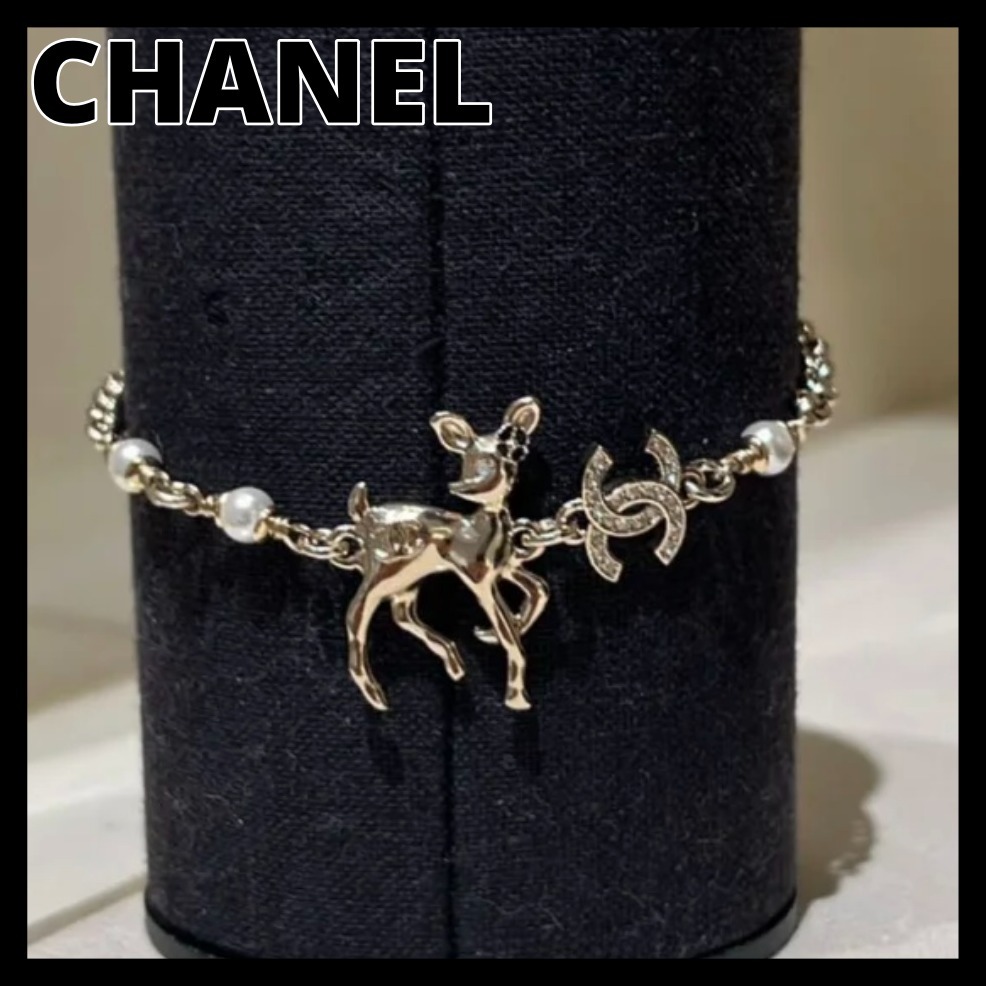 《バンビが可愛すぎる♪》CHANEL ブレスレッド 小鹿 CCロゴ