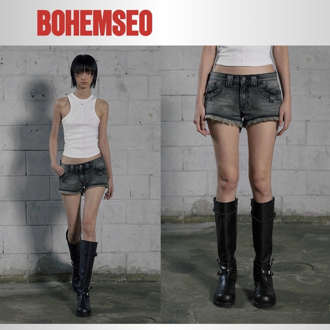 [BOHEMSEO] ★FRONT POCKET DENIM SHORTS