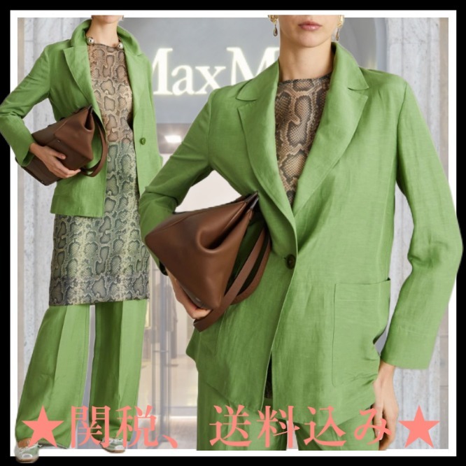 DT★Max Mara★mosca リネンブレンドブレザー
