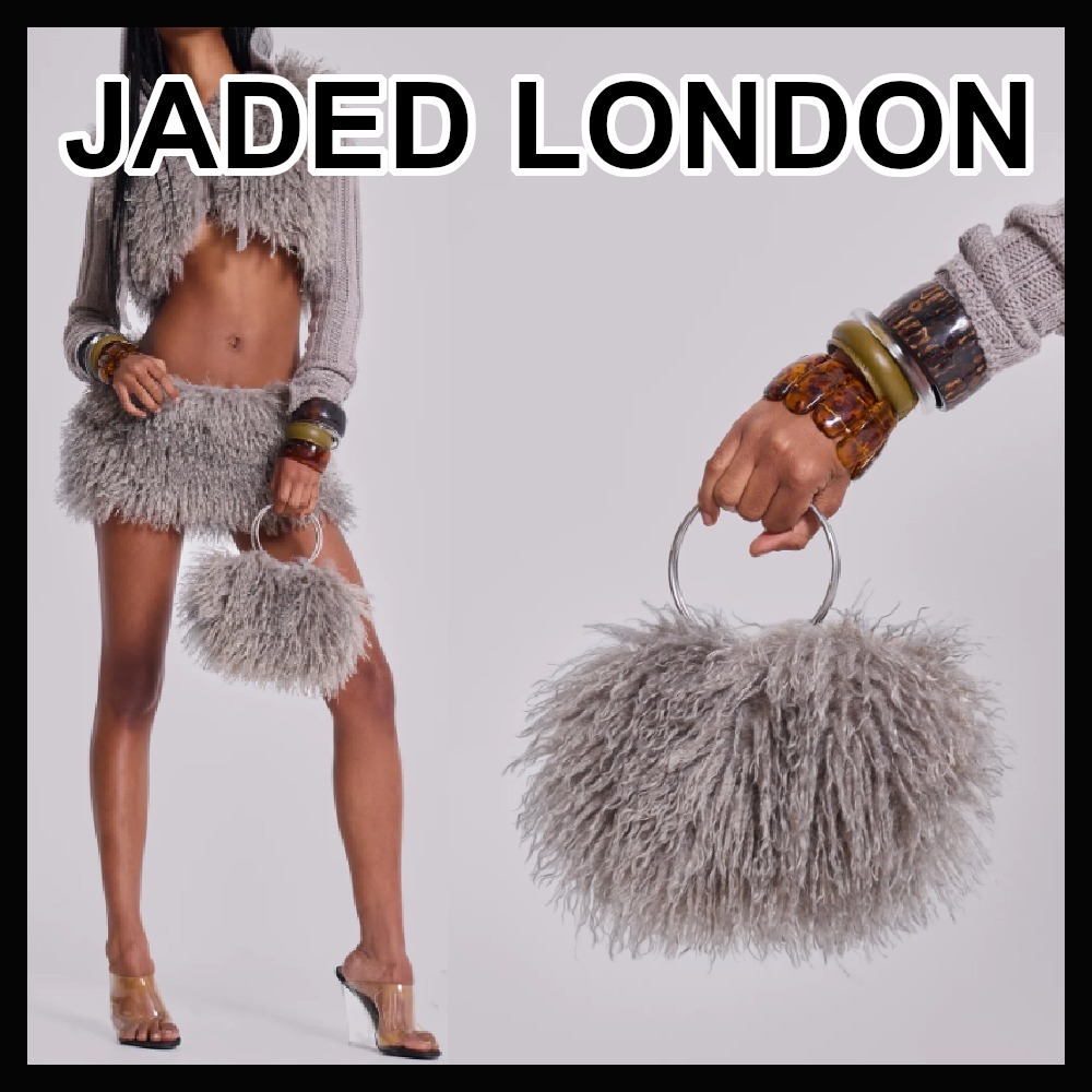 英国発/新作【JADED LONDON】フェイクファー ハンドバッグ