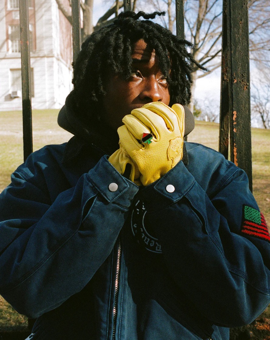 Denim Tears x Stussy Never Renege Canvas Work Jacket Navy