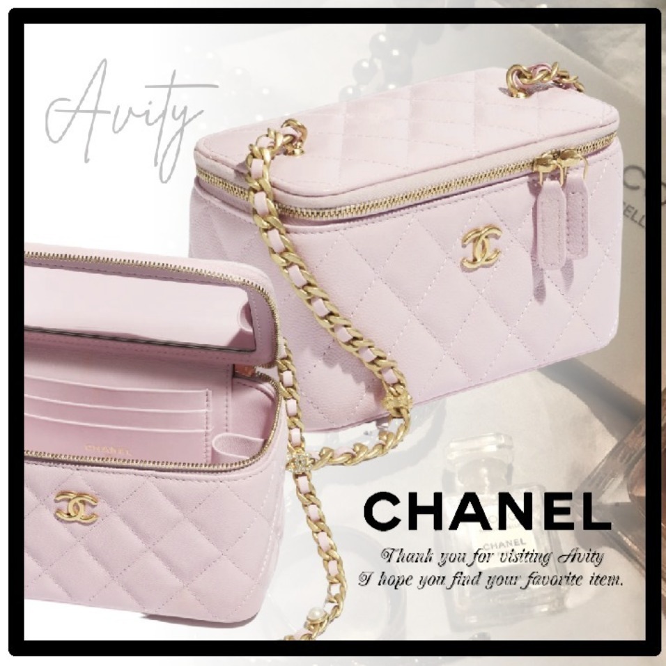 【チェーンに煌めくCCつき♪】CHANEL ヴァニティー ケース